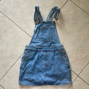 Denim overall dress